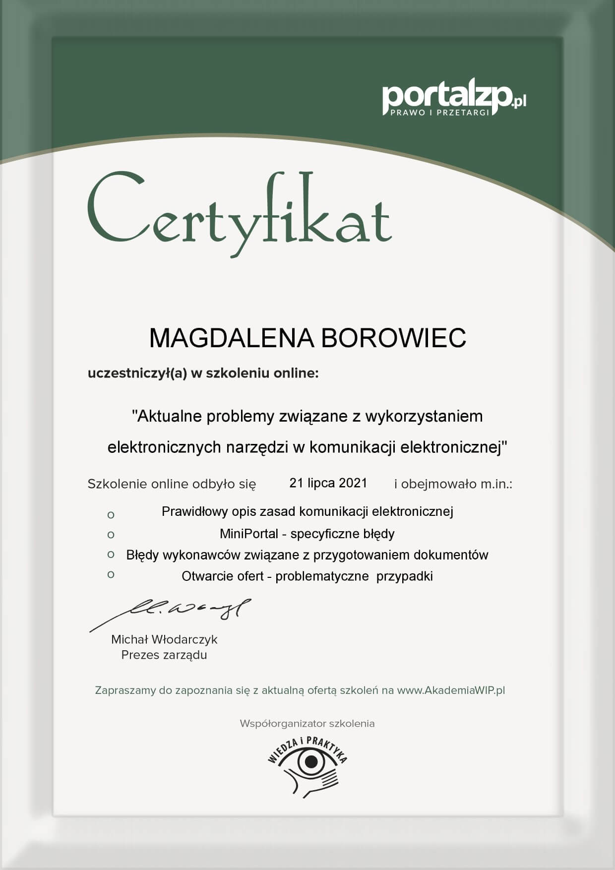 Kancelaria Adwokacka Adwokat Magdalena Borowiec
